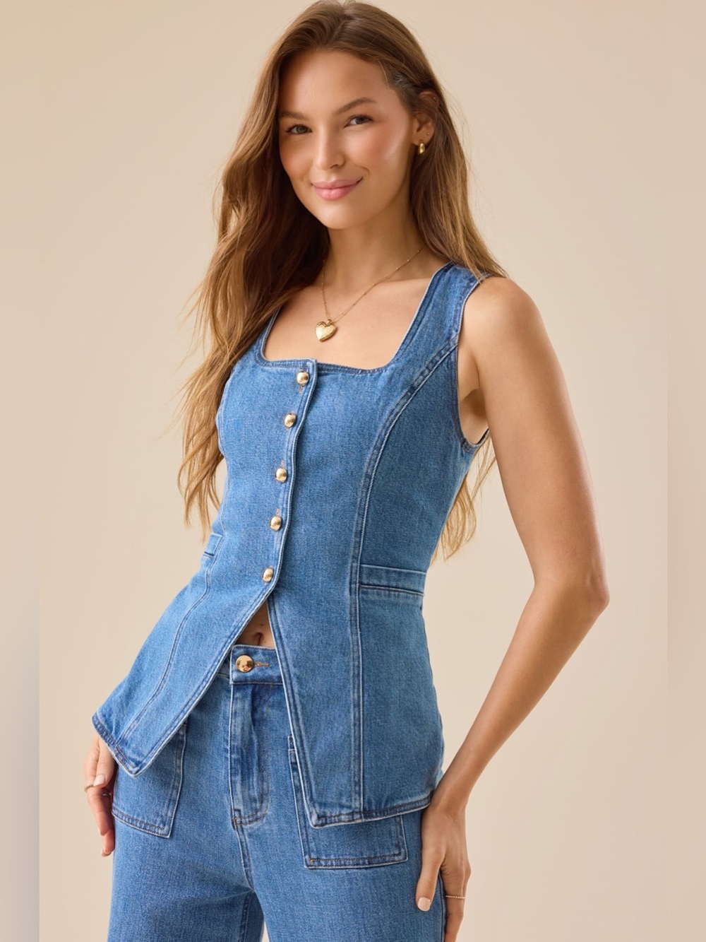 NWT Altar’d State Size XS Denim Vest